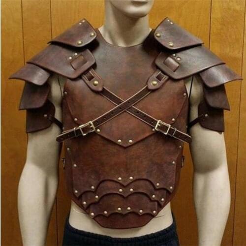 Medieval Steampunk Breastplate Pauldrons Vintage Shoulder Armour Larp Battle Viking Samurai Warrior Knight Harness