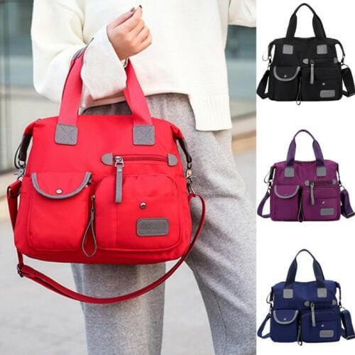 CANIS Women Large Capacity Nylon Shoulder Bags Waterproof Messenger Crossbody Bags Casual Tote Ladies Outdoor Travelling Bags
