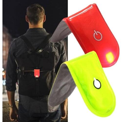 LED Safety Light Reflective Magnetic Clip On Strobe Running Cycling Hiking Safety Warning Clip Lamp Reflective Strap Emergency