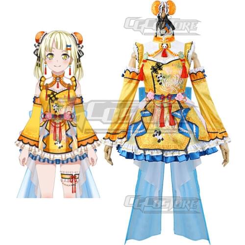 Bang Dream! Kokoro Tsurumaki Cosplay Costume Anime Game Uniform Dresses Halloween Christmas Free shipping CG930ZT