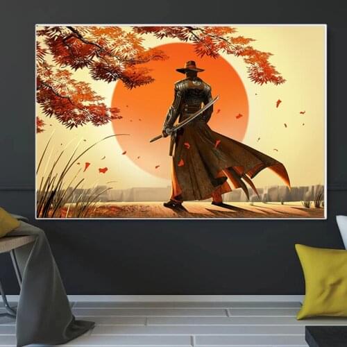Japanese Samurai Posters and Prints Abstract Wall Art Pictures Bushido Canvas Painting for Living Room Home Artwork Decoration