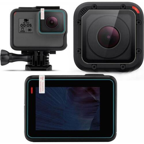 Tempered Glass Protector Cover Case For GoPro Hero5 Hero6 Go Pro Hero 5 6 Black 4 Session Camera Lens LCD Screen Protective Film