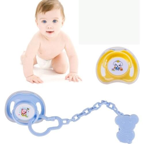 1pcs Pacifier Rabbit Bear Clip Chain Cartoon Animals Shape Holders+Pacifier Nipple Safe Silica gel for Baby Feeding Accessories