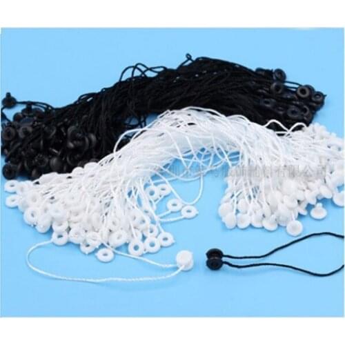 1000 pcs / lot SEAL-003 string seal garment hang tag string cords tag seal black white round seal free shipping