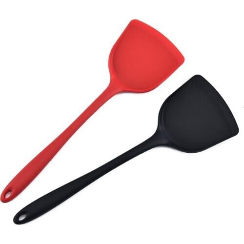 2pcs/set Silicone Spatula Integrated Silicone Cooking Spatula Non-stick Cooking Silicone Spatula Kitchen Cooking Tool Set