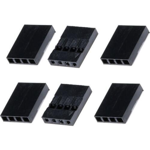 200pcs Dupont Head 2.54mm 4P 1X4P Dupont Plastic Shell Pin Head Connector Jumper Wire Cable Housing Plug Female