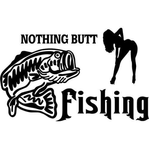30cm Nothing Butt Fishing Car-Styling Stickers Decals Vinyl Decor