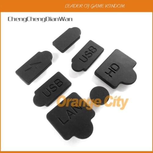 350pcs=50sets Silicone Dust Plug Set USB HDMI-compatible Interface Black Anti-dust Cover Dustproof Plug for PS5 Game Accessories