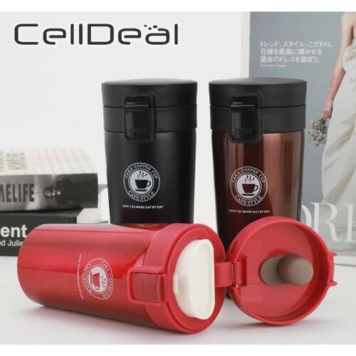 380ml Coffee Mug Leak-Proof Stainless Steel Travel Thermal Cup Portable Car Thermo Vacuum Flasks Tea Water Bottle for Gifts