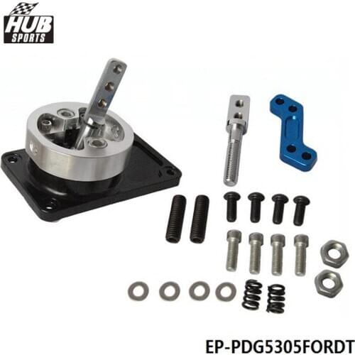 ALUMINUM RACING SHORT THROW SHIFTER FOR 83-04 FORD MUSTANG T5 T-45 W/OD BLACK HU-PDG5305FORDT