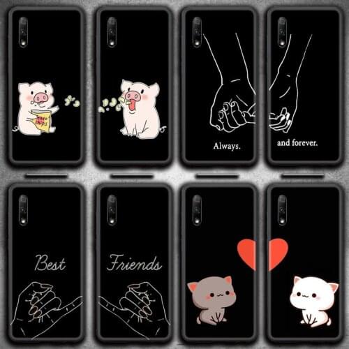 Cartoon BFF Always And Forever Best Friends Phone Case For Huawei Nova 6se 7 7pro 7se honor 7A 8A 7C 9C Play