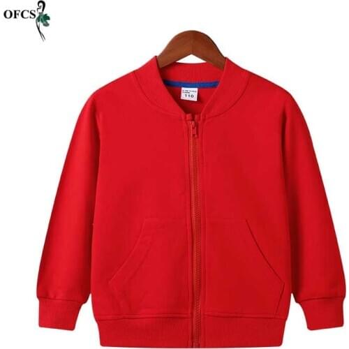 Retail 2-12Y Baby Girls jacket Kids Boys Fashion Coats Double Pocket Soft Cotton Fleece Spring Teenager Clothes infant Clothing