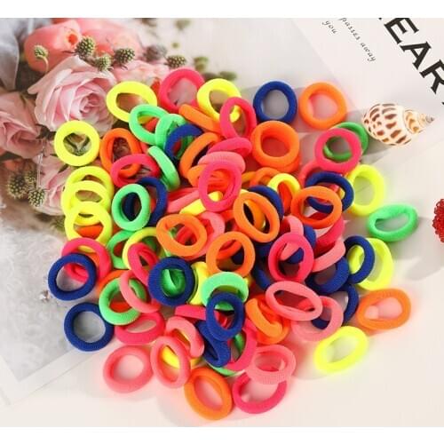 50pcs Scrunchy Elastic 2cm Mini Hairbands for Children Hair Bands Women Girls Rubber Bands Hair Accessories Headbands Headwear