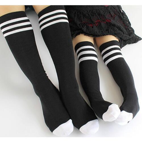 Kids Knee High Socks Striped School Socks Football Stripes Leg Warmer Children Boys Girls Long Tube Meias High Quality Brand
