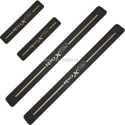 For KIA RIO 3 4 X-LINE 2017-2020 Accessories Stainless Door Sill Kick Scuff Plate Guard Pedal Protector Trim Cover Car Styling