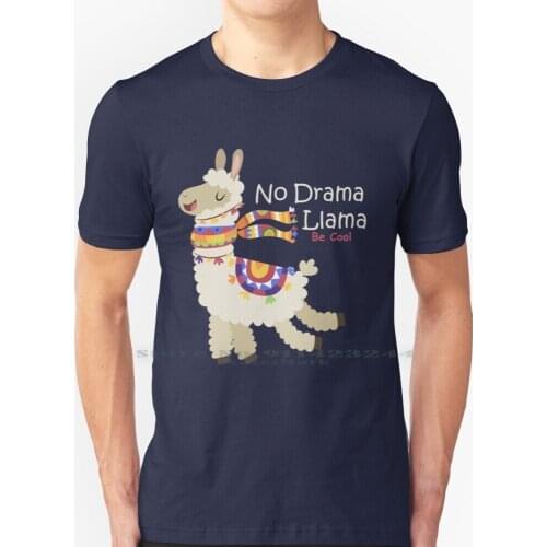 No Drama Llama T Shirt 100% Pure Cotton Alpaca No Problem No Probl Lama No Prob Llama Funny Pun Prob Llama Drama Amethyst