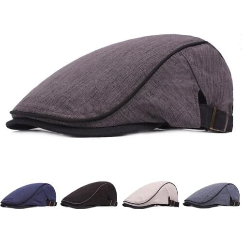 High Quality Unisex Cotton Linen Breathable Newsboy Cap Ivy Hats Men Women Fashion Street Dress Cap Travel Sunhat Casquette