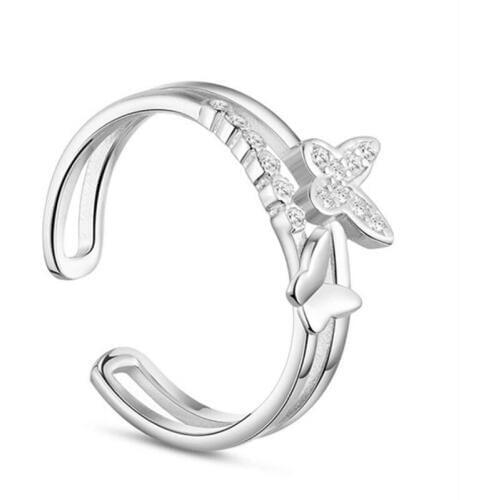 KOFSAC 2018 Hot Sale Charm 925 Sterling Silver Rings For Woman Girl Engagement party Fashion Jewelry New Cute Butterfly Ring