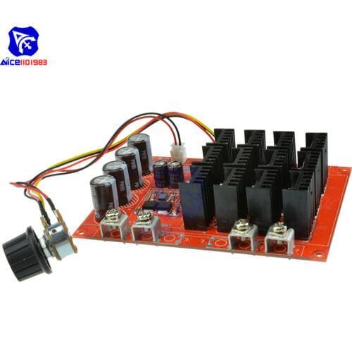 DC 10-50V 12V 24V 48V 3000W 60A High Power Motor Speed Controller PWM HHO RC Driver Controller Module with Rotary Potentiometer