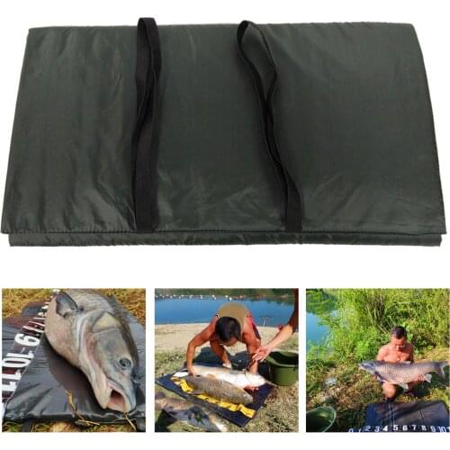 Fishing Unhooking Mat Carp Foldable Padded Landing Lightweight Fishing Protection Carp Fishing Mat 100cmx60cm Weigh Sling Mat