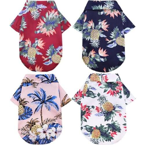 Summer Pet Clothes Pet Hawaiian Shirt Dog Shirts Clothes Summer Beach Shirt Vest Pet Clothes Dog Cooling Shirt Jackets Clothing