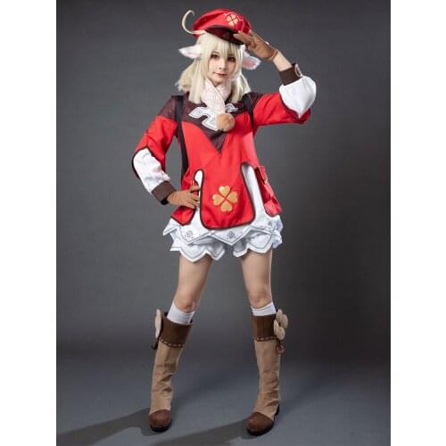 New Game Play Hot~ Genshin Impact Fire Klee Women Cosplay Costume Halloween Christmas C00044