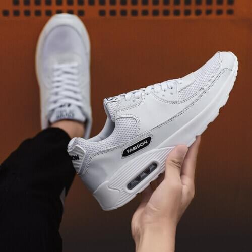 New casual mens shoes spring and autumn fashion trend breathable comfortable outdoor sports shoes air cushion large size 46