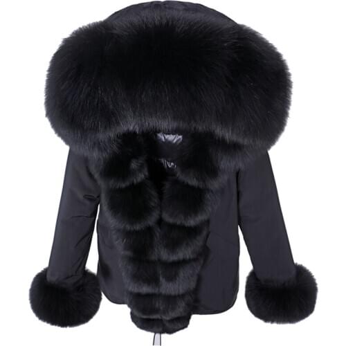 2020 new thermal down liner fox fur collar mid-length pie to overcome women, detachable liner placket fur coat
