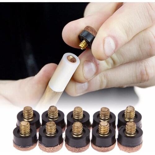 New 5pcs Billiard Replacement Set Pool Cue Tips 12mm Pool Billiard Cue Stick Ferrules 5x Screw-On Tips for Snooker High Quality