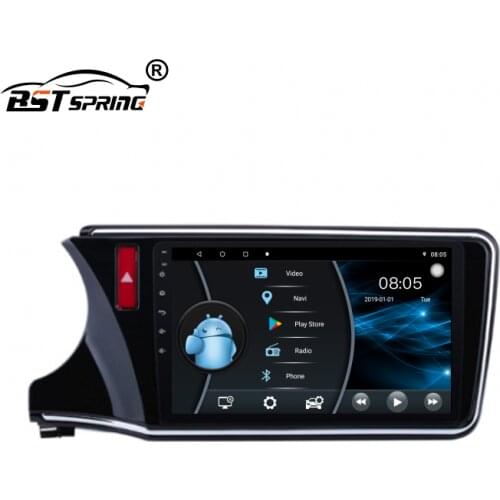 Bosstar new style octa core car multimedia player gps navigation system for Honda city 2015 LHD car dvd player 4GRAM+64GRAM