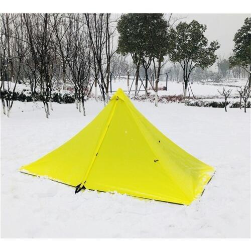 Single Person Ultralight Camping Tent Separated Dual Layer Outdoor Mesh Tent One Room One Hall 4 Season Tent for Beach Travel