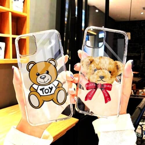 Popular Italy Bear Phone Cases Transparent For iphone12 11 Pro Max X XR XS MAX 7 8 plus 6S 2020 SE 12Mini Cover