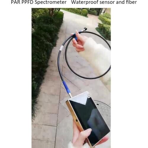 Portable PAR PPFD Spectrometer for Agriculture test CCT CRI Lux Spectrum Wavelength extend waterproof sensor OHSP350P