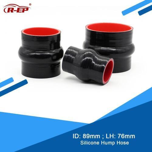 R-EP 0 degree Straight Silicone Hump Hose 89MM Rubber Joiner Inter cooler Cold Air intake Pipe for Intercooler Tube Flexible