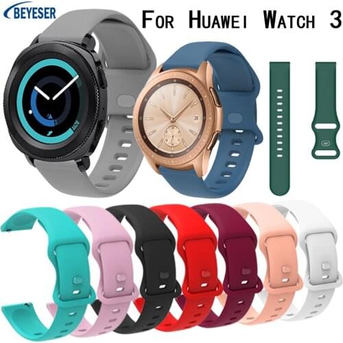 20mm 22mm Silicone Watchband For watch GT2 42mm For Huami Amazfit GTS Breathable Replacement Bracelet Wristband for Huwei Watch3