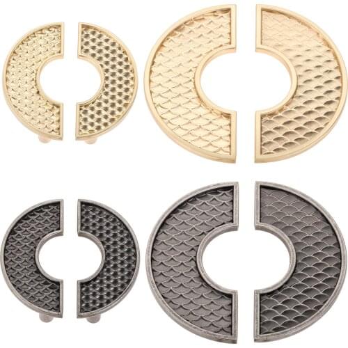 Zinc Alloy Furniture Handles Cabinet Drawer wardrobe Pull Knob Door Pull Chinese Style Half Moon Furniture Hardware durable