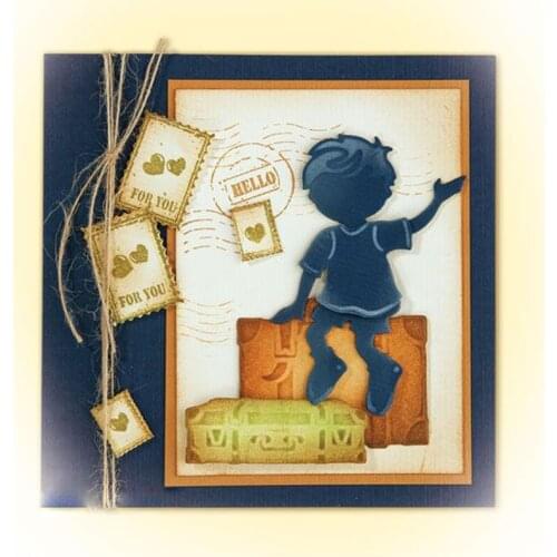 Happy Boy Girl Metal Cutting Dies Stencils For DIY Scrapbooking Decorative Embossing Cards Handcraft New Die Cut Template 2019