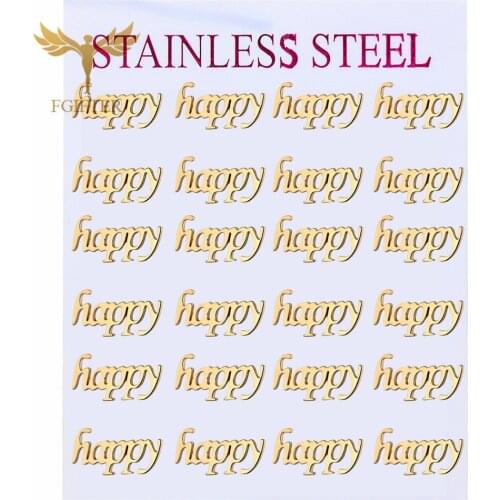 Surgical Steel Ear Studs 12 Pairs Set Packaged Earrings Happy Word Earring Women Girls Baby Gifts Jewelry Accesories