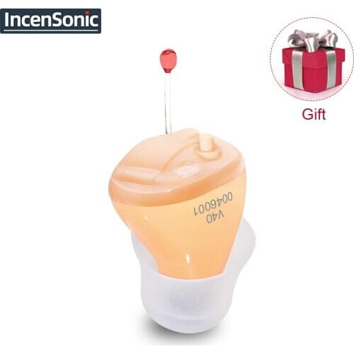 IncenSonic Hearing Aid V40 Portable Audifonos Mini Hearing Aids Adjustable Tone Ear Aids Invisible Best Sound Amplifier Ear Care