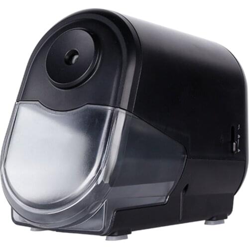 Heavy-Duty Electric Pencil Sharpener Auto Stop for Colored/Wooden Pencils USB Charging Portable Helical Blade Black Kid