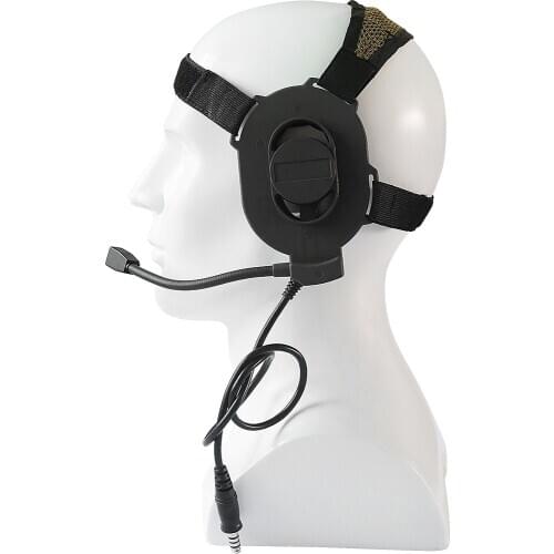 Tactical Airsoft Bowman Elite II Headset Unilateral Headphone Adjustable Harness Military Earnuffs Fit All PTT Plug