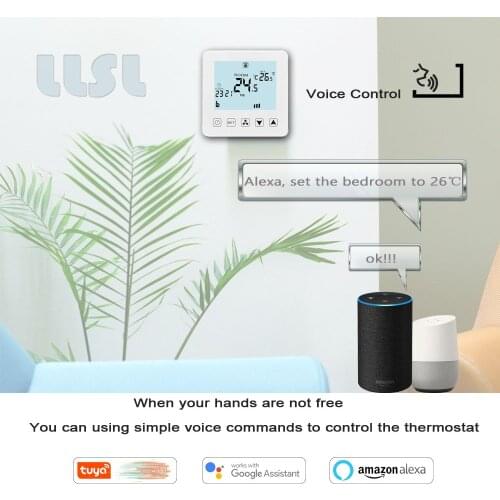 TUYA central air conditioning thermostat, 2P4P fan coil thermostat for heating and cooling