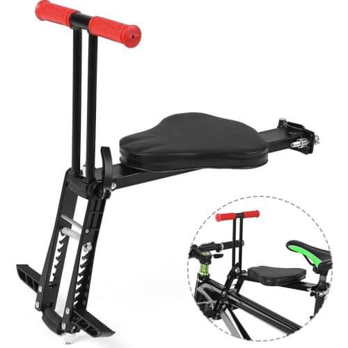 Bicycle Safety Seat Aluminum Kids Bike Front Seat Bicycle Saddle Detachable Baby Chair Carrier Road Bike Mount
