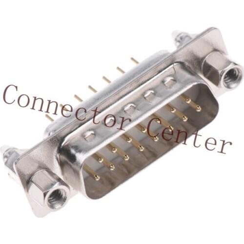 High Quality D-SUB DB DP Connector 15P Male Gold Planted 1U 180 Degree through hole