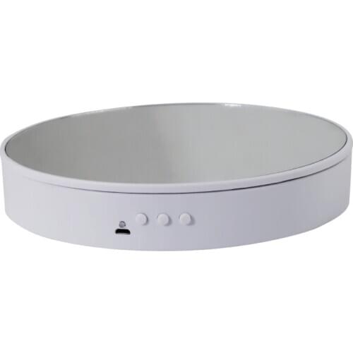 20cm Electric Rotating Display Mirror Stand Max Load 5kg Photography Base Video Shooting Table Jewelry Organizer Turntable New