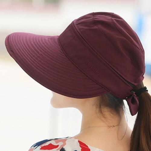 Transformable Women Sun Hat Summer Solid Color UV Isolation