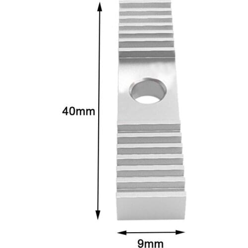 1/2/4Pcs Reprap DIY GT2 Timing Belt Fixing Piece Aluminum Alloy Tooth Pitch 2mm Clamp Fixed Clip 9*40mm For 3D Printer CNC Parts