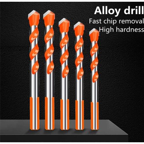 10pcs 3-12mm threaded triangle drill bit wall brick concrete drill bit household marble overlord hand electric drill bit