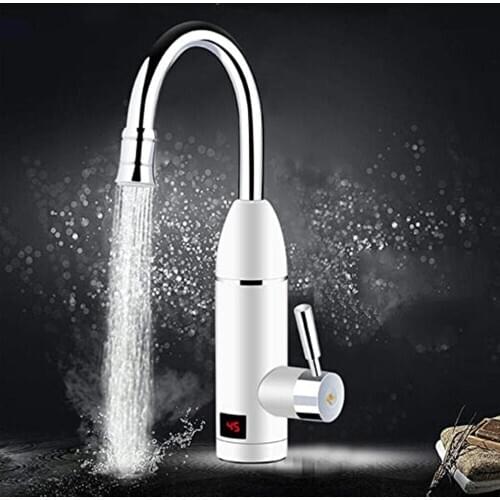 3000W Kitchen Instant Heating Faucet Heater Hot Cold Dual-Use Tankless Water Quickly Heating Tap Shower with LED Display