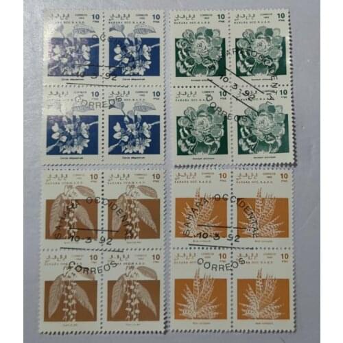 4PCS 1992 Sahara stamps C14 ， Post Stamps Postage Collection